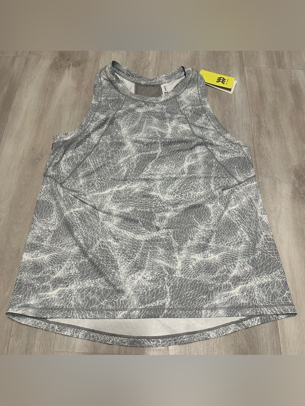 All In Motion Gray Print Athletic Sleeveless Top Sz L NWT